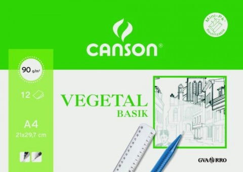  Bolsa minipack 12 hojas papel vegetal a4 95 g 