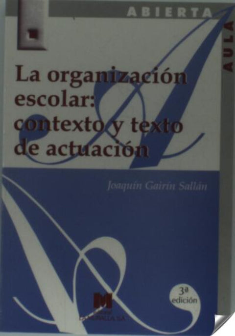  Organización escolar. 
