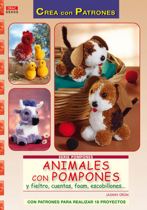  Animales con pompones y fieltro cuentas foam escobillone 