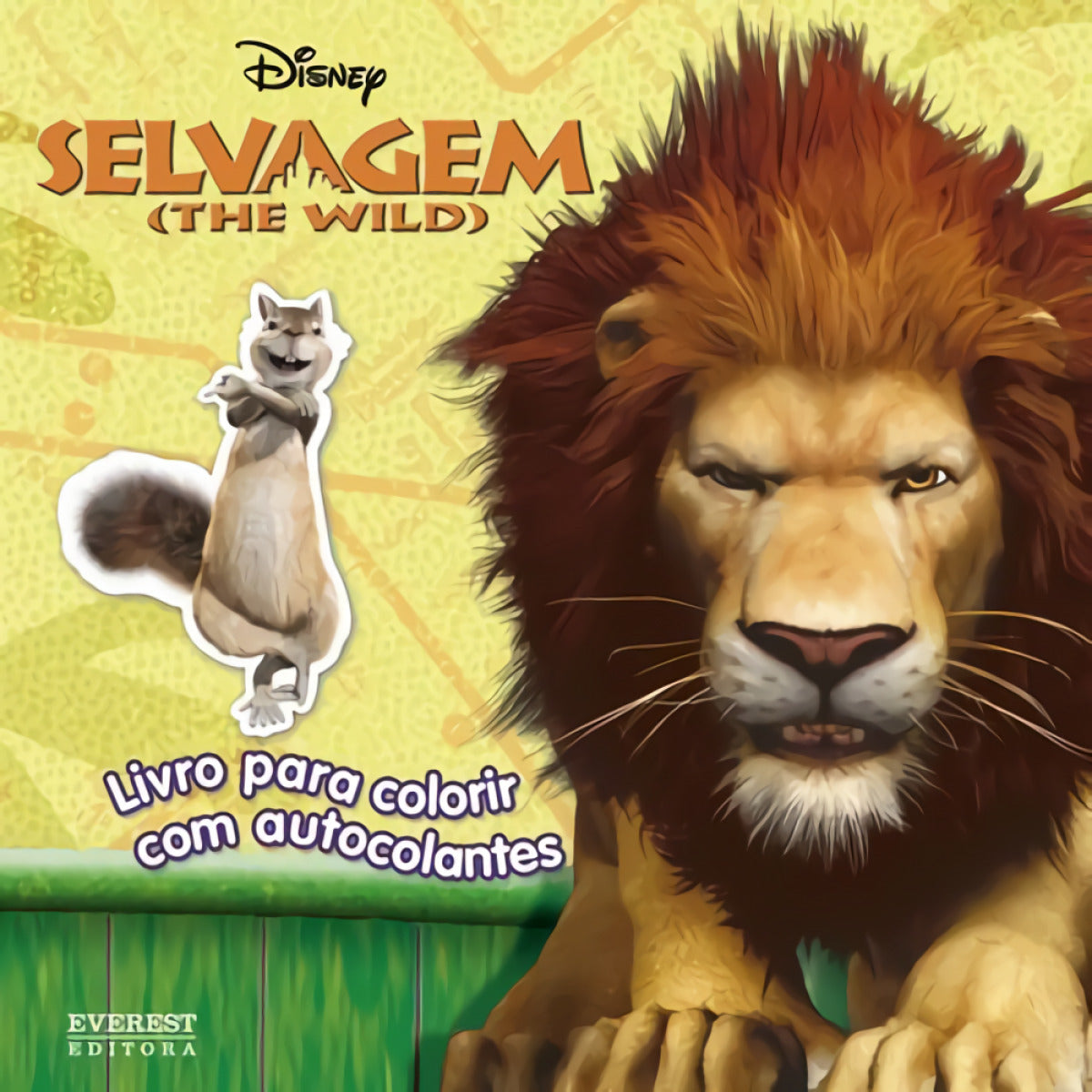  SELVAGEM (THE WILD): LIVRO PARA COLORIR COM AUTOCOLANTES 