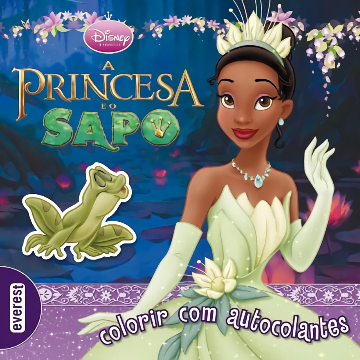  A PRINCESA E O SAPO: COLORIR COM AUTOCOLANTES 