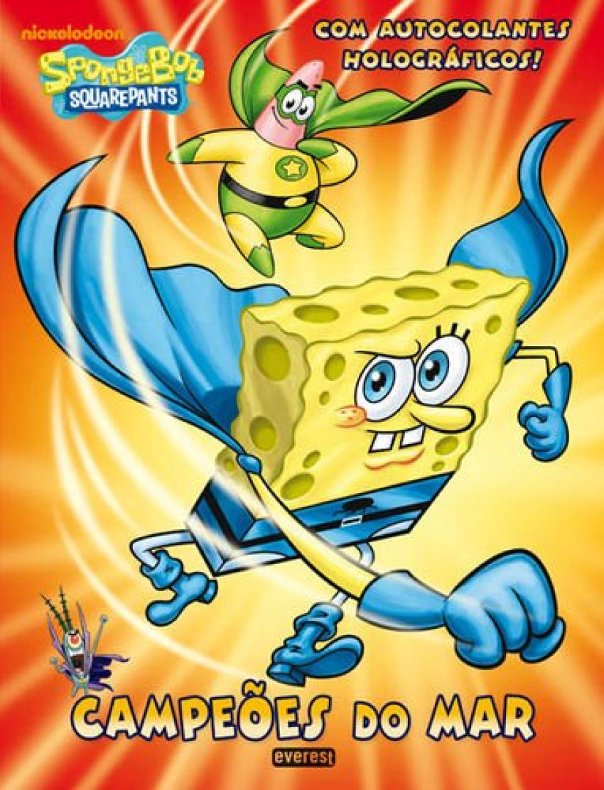  SPONGEBOB: CAMPEÕES DO MAR: LIVRO DE COLORIR E ATIVIDADES COM AUTOCOLANTES HOLOGRÁFICOS 