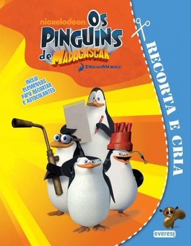  OS PINGUINS DE MADAGÁSCAR: RECORTA E CRIA 